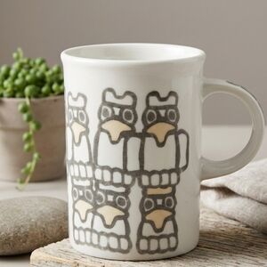 Marc Tetro Danesco Totem Owl Mug Vintage Canadian Folk Art Pottery Boho Decor